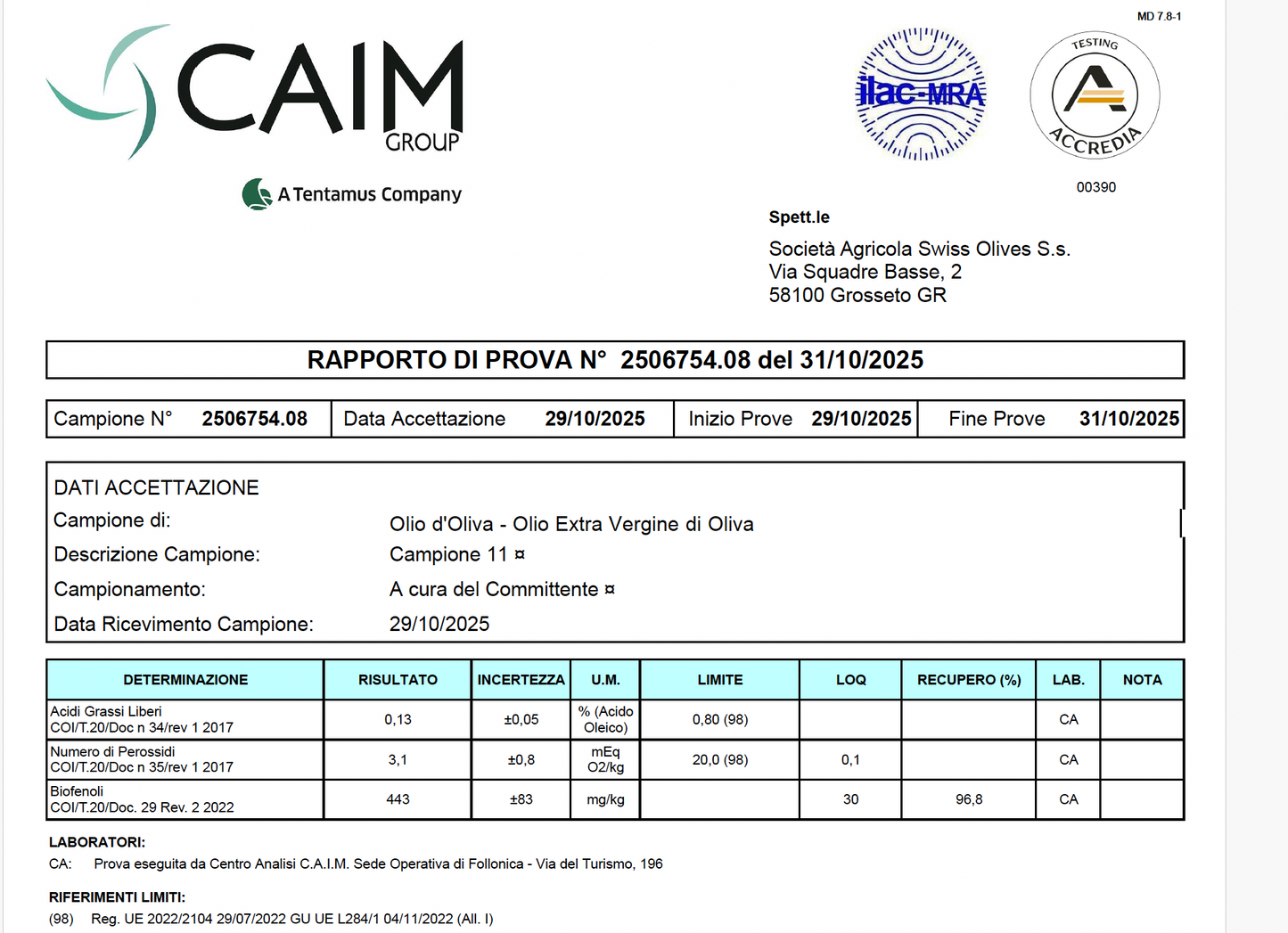 Olea Prilis Bottiglia Adorabile Super Tuscan Premium Extra Virgin Olive Oil - latest harvest