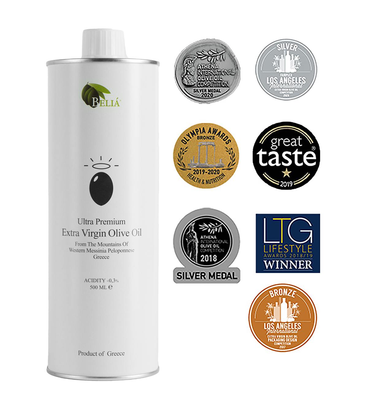 Beliá Ultra Premium Greek Early Harvest Virgin Olive Oil - Olivver