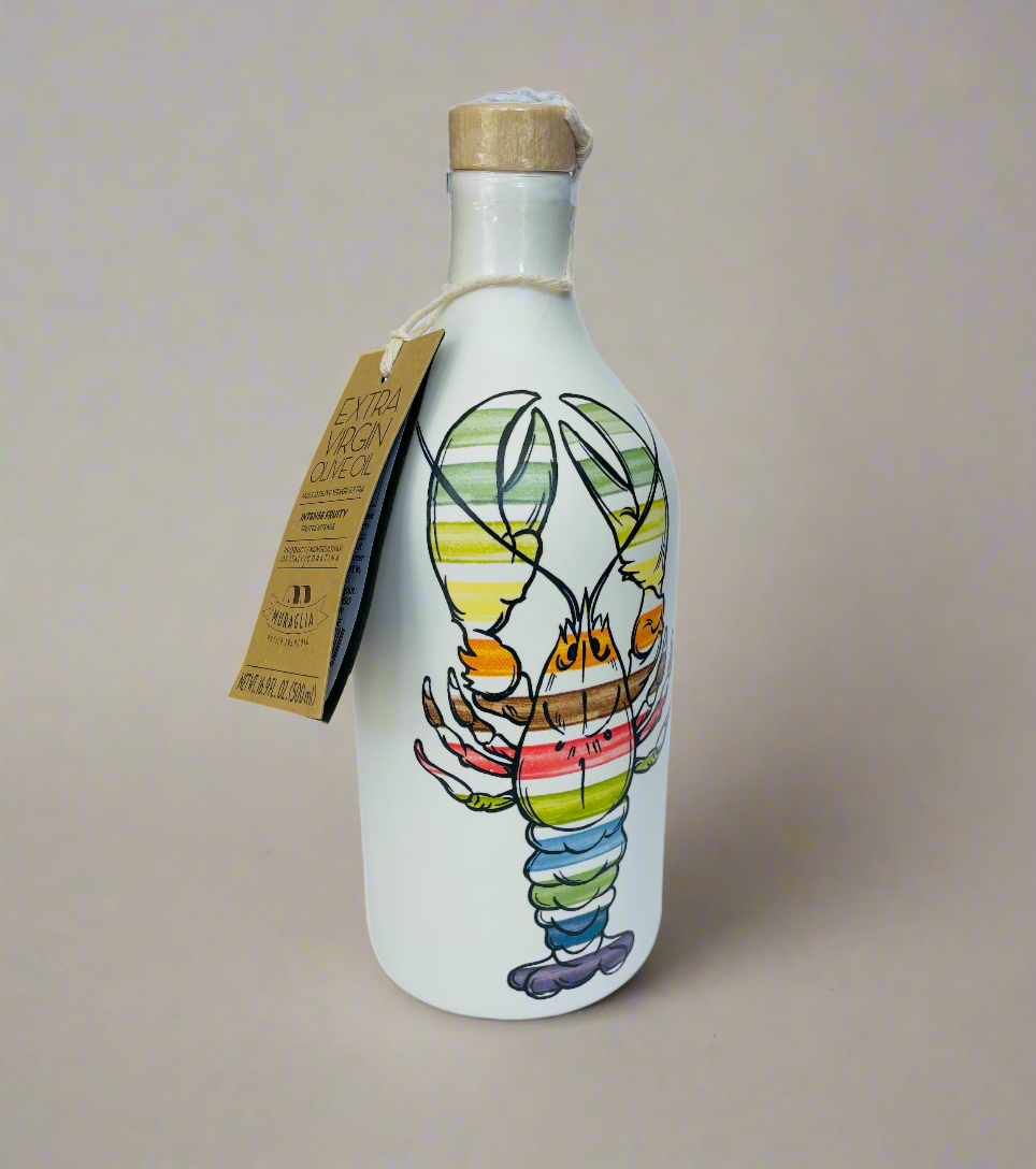 Muraglia's 'The Lobster' - handmade ceramic jar, Coratina Extra Virgin Olive Oil - Olivver