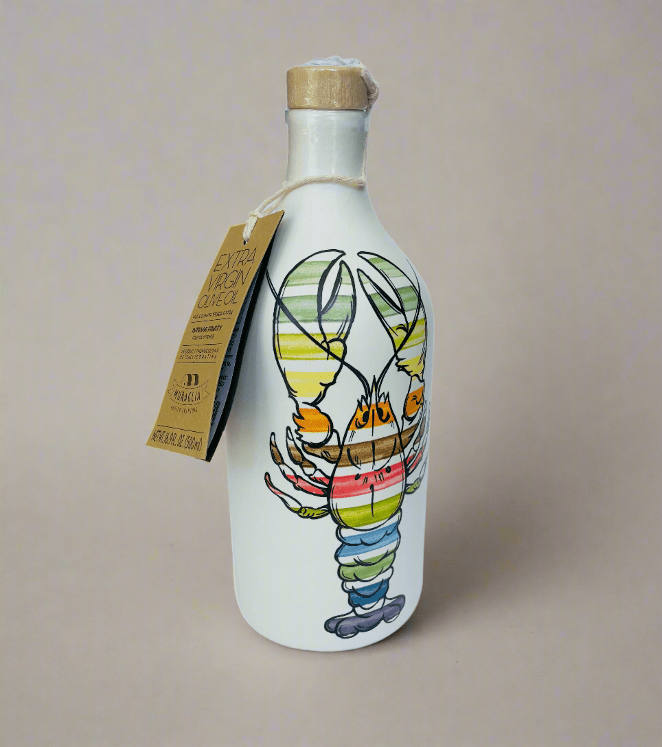 Muraglia's 'The Lobster' - handmade ceramic jar, Coratina Extra Virgin Olive Oil - Olivver