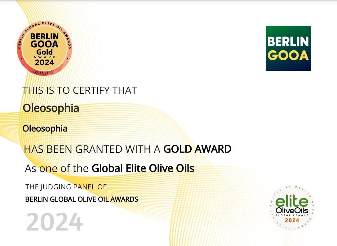 Oleosophia Premium Greek Early Harvest Extra Virgin Olive Oil - Limited Edition - Olivver