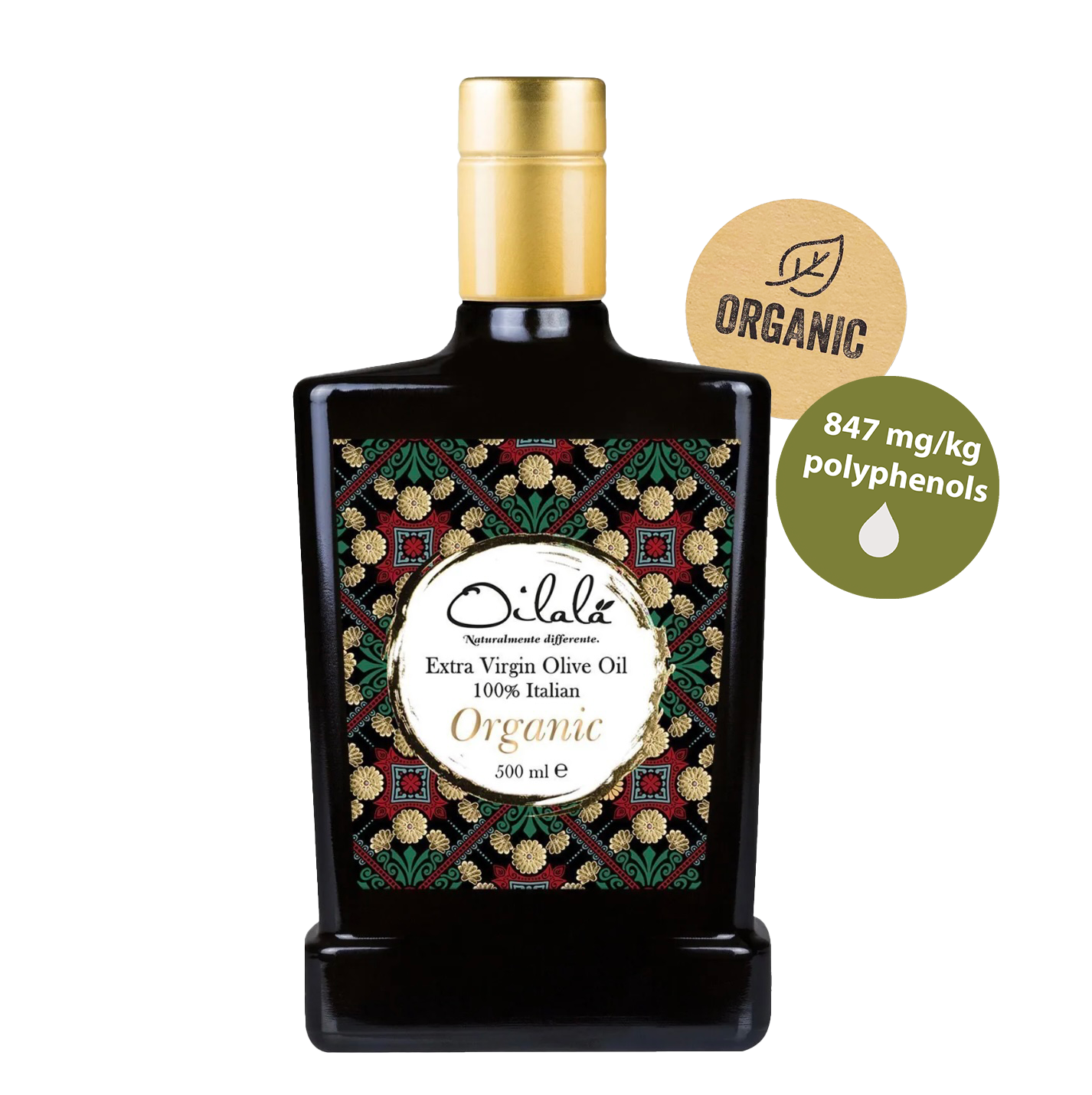 Oilalà Organic Monovarietal Coratina - 847 mg/kg - boutique extra virgin olive oil - Olivver
