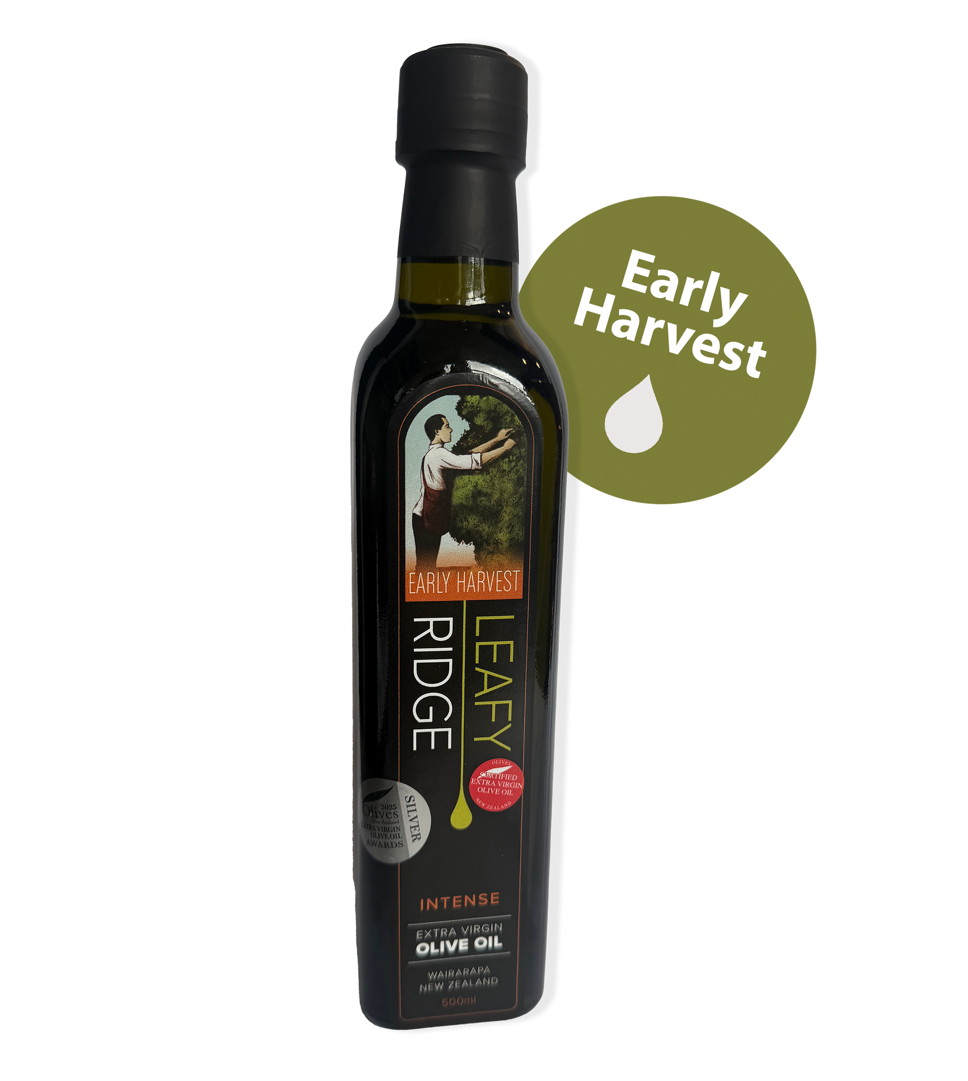 Leafyridge Premium Extra Virgin Olive Oil - 2025 Early Harvest Koroneiki Intense - 500 mls - Olivver
