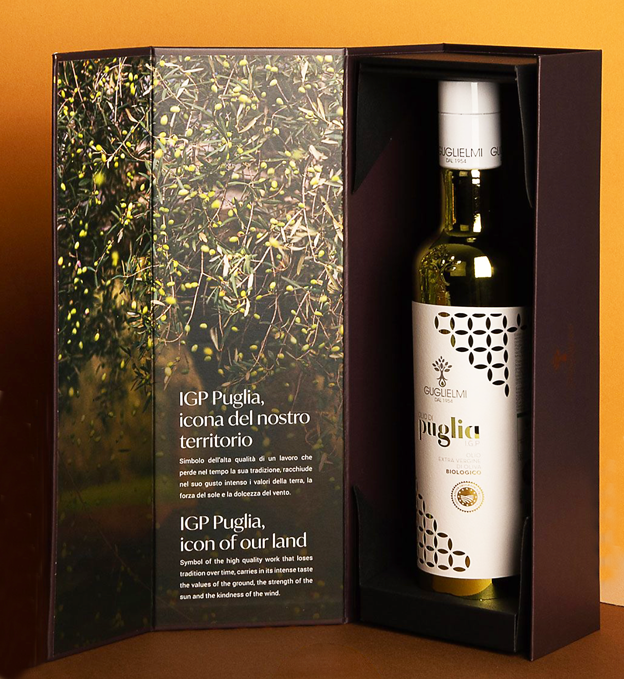 Olio Guglielmi 'Puglia' IGP Organic - with gift box - latest harvest