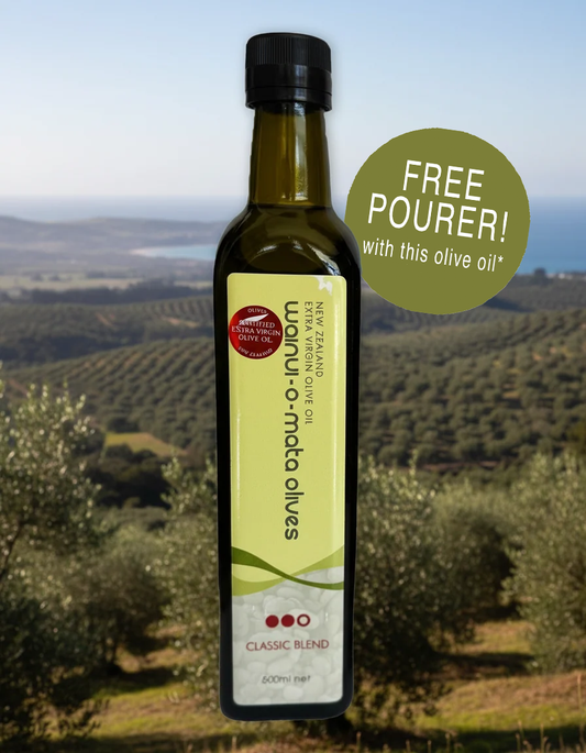 Wainui-o-mata Olives Leccino - new 2026 harvest -306 mg/kg with free pourer!