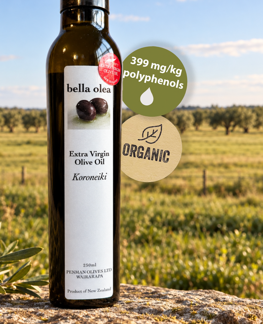 Bella Olea Koroneiki - New Season 2026 Organic ~400mg/kg