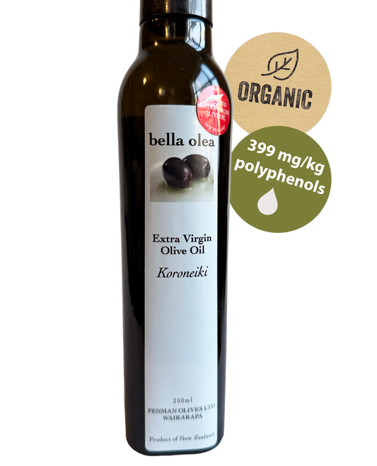 Bella Olea Koroneiki - New Season 2026 Organic ~400mg/kg