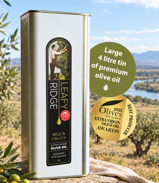 Leafyridge Premium Extra Virgin Olive Oil - new season 2026 Pendolino - 4 litres - Olivver